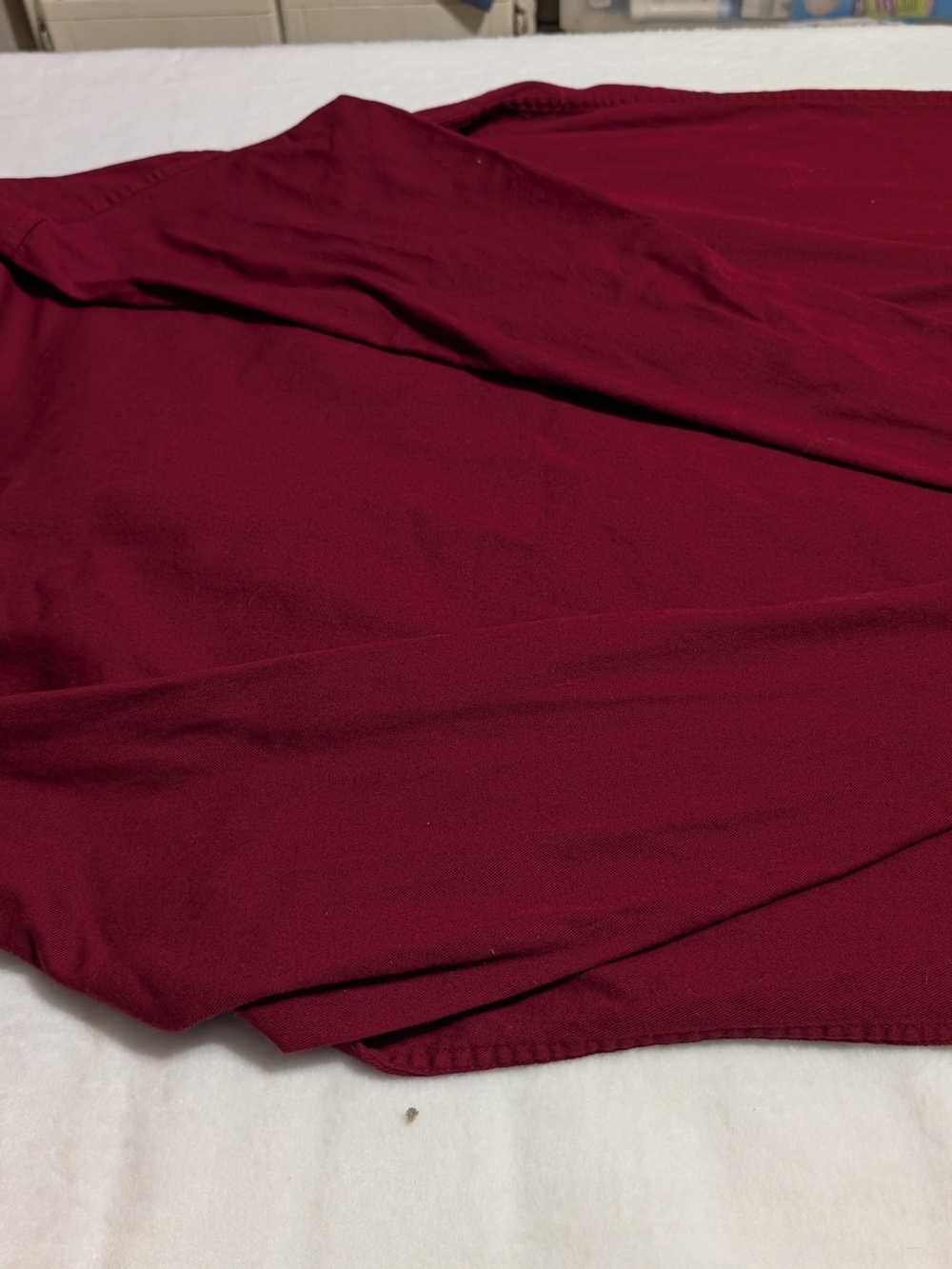 Wrangler Men's Long Sleeve Shirt Burgundy/Red Western Rodeo Cowboy‎